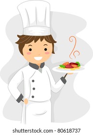 Illustration of a Chef at Work