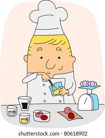 Illustration of a Chef at Work