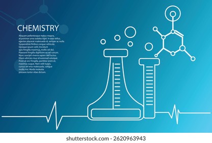 Ilustración de Elementos químicos, compuestos químicos y moléculas para comunicar contenido científico.