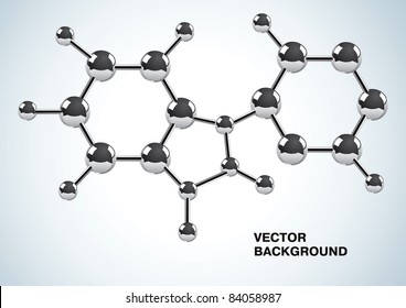 Illustration of the chemical formula consisting of molecules