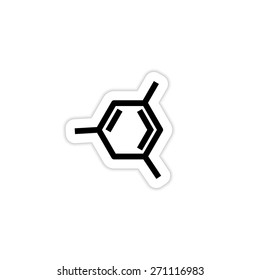 Illustration of  Chemical formula on a white background with shadow