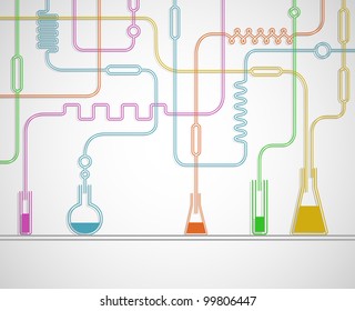 Illustration of the chemical laboratory