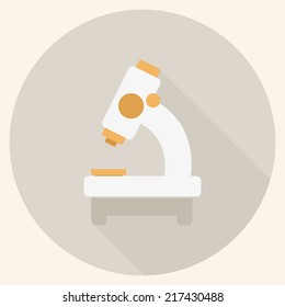 Illustration of chemical microscope icon