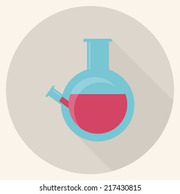 Illustration of chemical test tube icon
