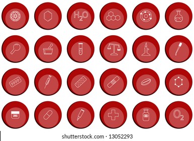 Illustration of chemistry buttons