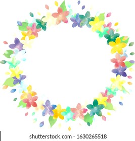 
Illustration of cherry blossom frame