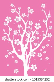An illustration of cherry blossom tree