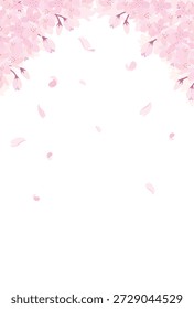 Ilustração de flores de cerejeira em plena floração