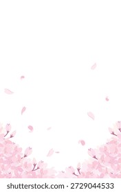 Ilustração de flores de cerejeira em plena floração