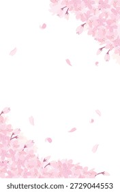 Ilustração de flores de cerejeira em plena floração