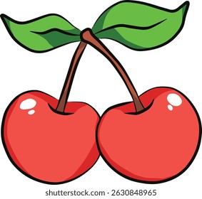 Ilustração do ícone de fruta de cereja
