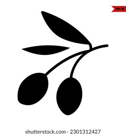 illustration of cherry glyph icon 