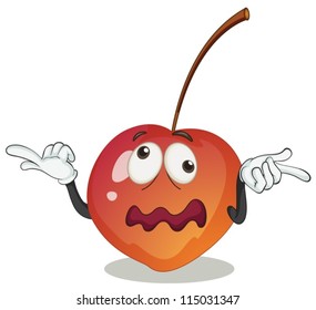 illustration of a cherry on a white background