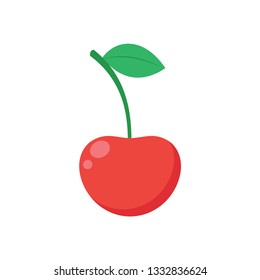 Illustration of a cherry on a white background