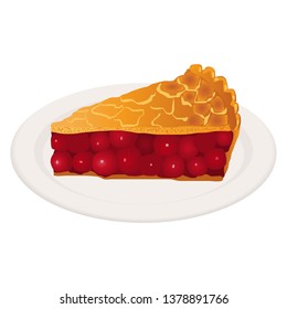 Illustration of the cherry pie