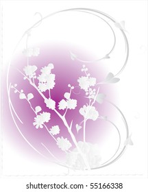 ilustración con flores de cerezo