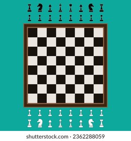 The Illustration of Chess Board Set