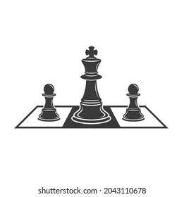 illustration of chess game, vector art