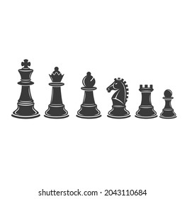 illustration of chess game, vector art