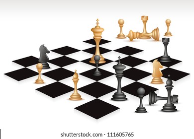 illustration of chess piece on chess board