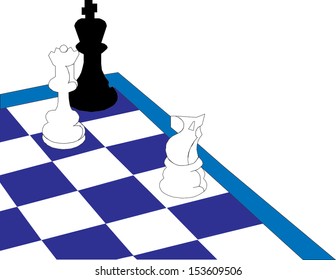 illustration of chess piece on chess board 
