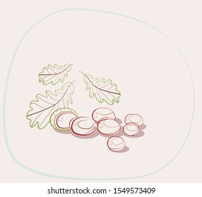 Illustration of the chestnut composition