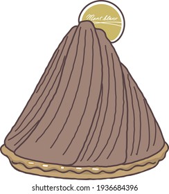 Illustration of chestnut mont blanc