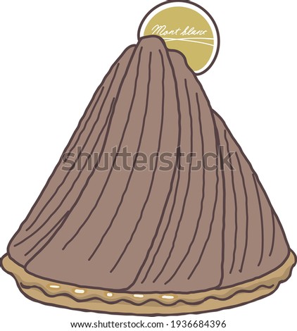 Illustration of chestnut mont blanc