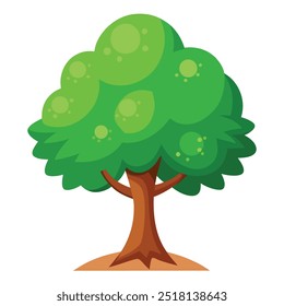 Illustration of Chestnut tree isolated on white
