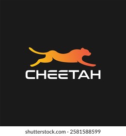 illustration of cheta running logo design