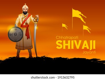 illustration of Chhatrapati Shivaji Maharaj, the great warrior of Maratha from Maharashtra India