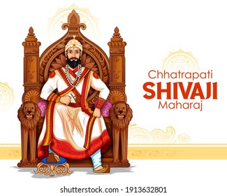 illustration of Chhatrapati Shivaji Maharaj, the great warrior of Maratha from Maharashtra India