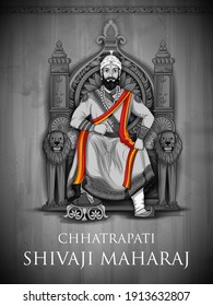 illustration of Chhatrapati Shivaji Maharaj, the great warrior of Maratha from Maharashtra India