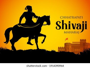 illustration of Chhatrapati Shivaji Maharaj, the great warrior of Maratha from Maharashtra India