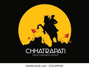 illustration of Chhatrapati shivaji maharaj jayanti