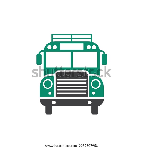 illustration of chicken bus, public transportation in\
Latin America. 