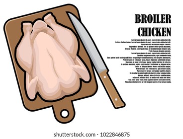 Illustration of chicken carcass