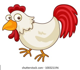 Ilustración de una caricatura de pollo