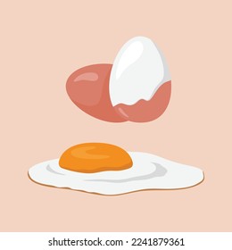 illustration of a chicken egg. A close-up illustration of a chicken egg, perfect for logos, icons, etc.