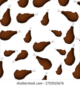 
illustration of chicken in a flat style. chicken theme.