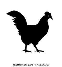 
ilustración del pollo en un estilo plano. tema del pollo.