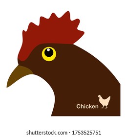 
illustration of chicken in a flat style. chicken theme.
