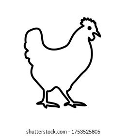 
illustration of chicken in a flat style. chicken theme.
