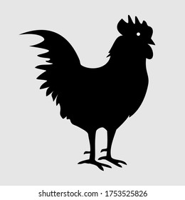 
illustration of chicken in a flat style. chicken theme.
