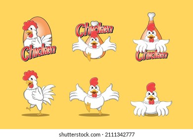 illustration of a chicken with a happy expression