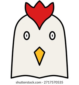 Ilustración de cabeza de pollo