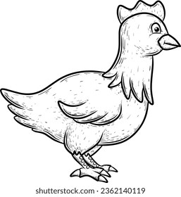 illustration of a chicken isolated