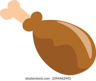 Illustration of a Chicken Leg Drumstick