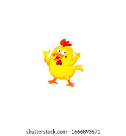 illustration of chicken mascot. vector image