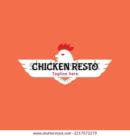 Illustration Chicken resto logo template